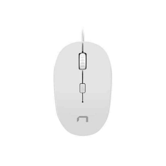 Ratón con Cable y Sensor Óptico Natec Sparrow 1200 DPI Blanco - HAMISHOP07