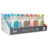 Enchufe Pared con 2 Puertos USB TM Electron Magenta - HAMISHOP07