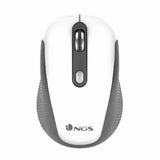 Ratón Inalámbrico Óptico NGS HAZEWHITE 800/1600 dpi Blanco Negro - HAMISHOP07
